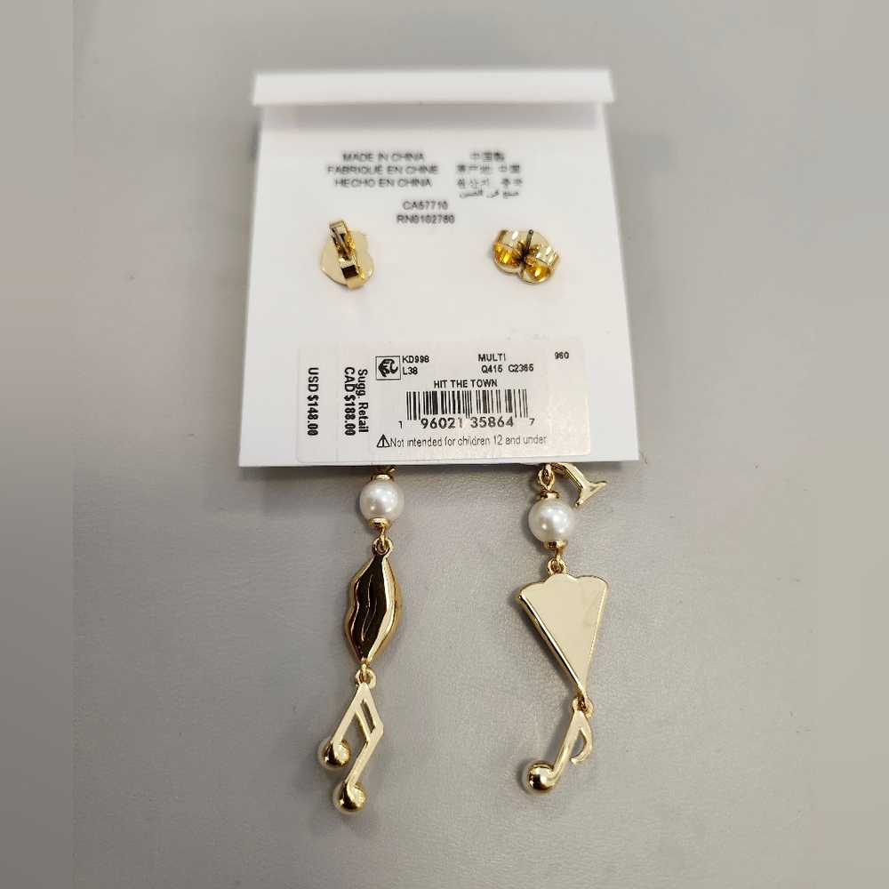 Kate Spade Hit the town linear earrings - Picture 2 of 2